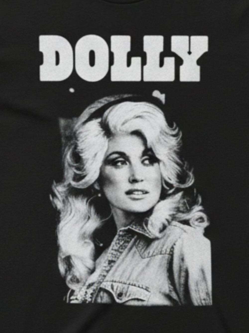 Dolly Parton Graphic T-Shirt – Vintage Country Music Black Tee - Picture 2 of 3